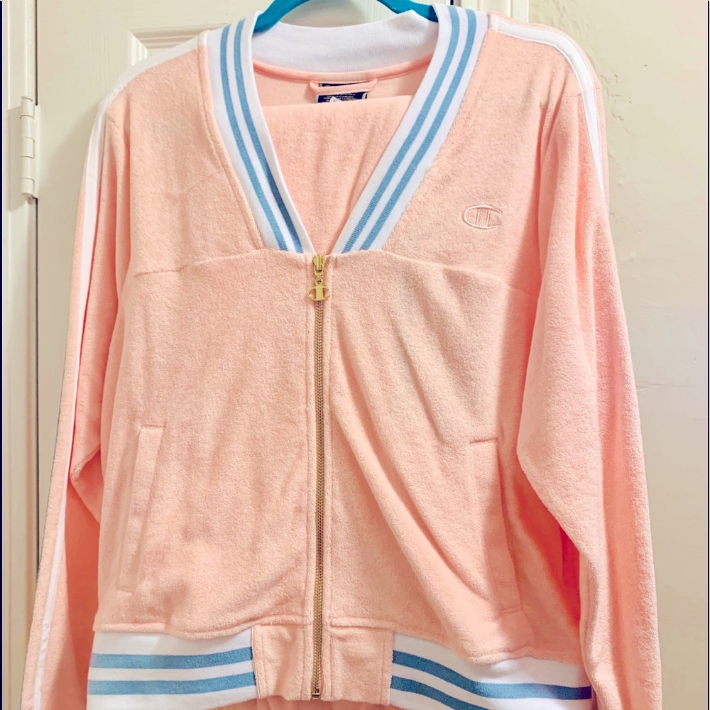 Champion woman’s terry cloth 2 piece running suit